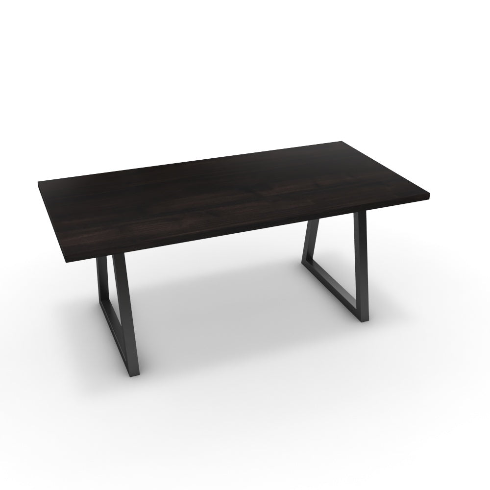 Étkezőasztal - Bala fekete lábbal - Füstölt dió, méret: 180x90