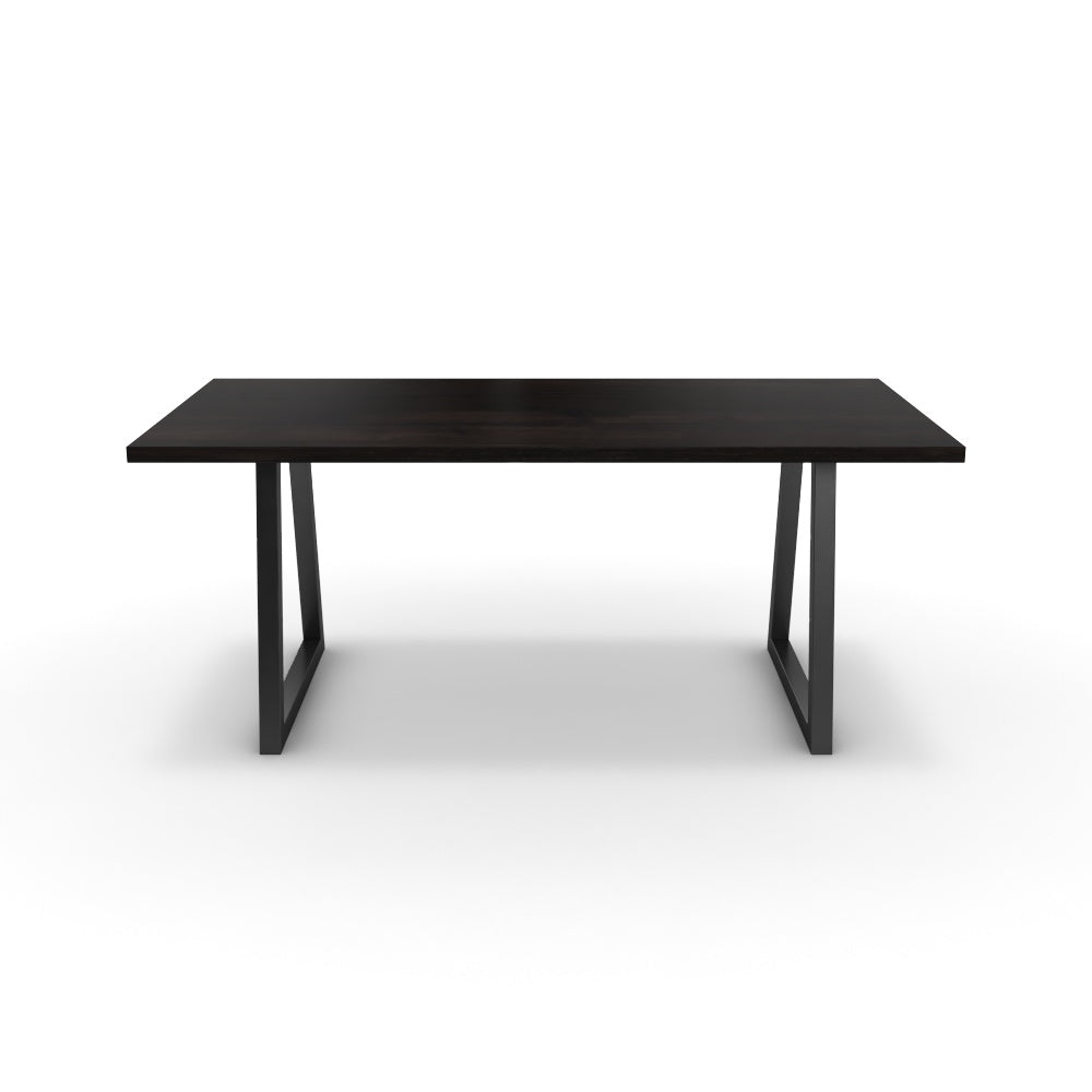 Étkezőasztal - Bala fekete lábbal - Füstölt dió, méret: 180x90