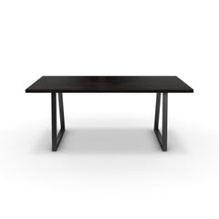 Étkezőasztal - Bala fekete lábbal - Füstölt dió, méret: 180x90