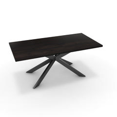 Étkezőasztal - Jama fekete lábbal - Füstölt dió, méret: 180x90