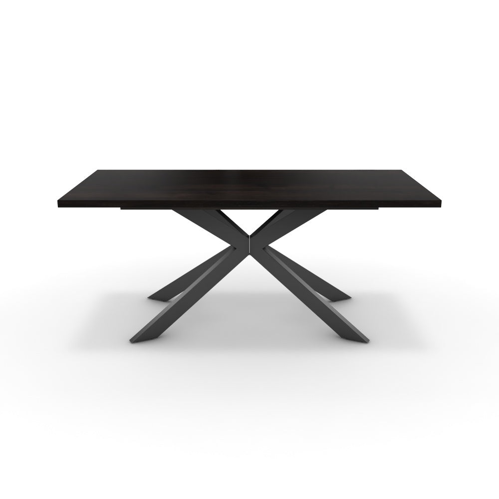 Étkezőasztal - Jama fekete lábbal - Füstölt dió, méret: 180x90