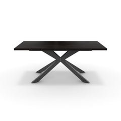 Étkezőasztal - Jama fekete lábbal - Füstölt dió, méret: 180x90