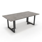 Étkezőasztal - Asara fekete lábbal - Vil.szürke Chicago beton, méret: 200x100