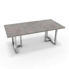 Étkezőasztal - Asara króm lábbal - Vil.szürke Chicago beton, méret: 200x100