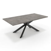 Étkezőasztal - Jama fekete lábbal - Vil.szürke Chicago beton, méret: 200x100