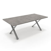 Étkezőasztal - Préma festett ezüst lábbal - Vil.szürke Chicago beton, méret: 200x100