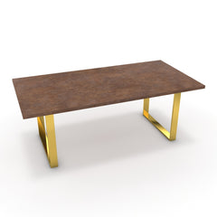 Étkezőasztal - Antara arany lábbal - Ferro bronz, méret: 200x100