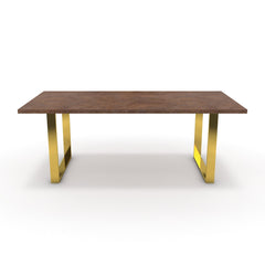 Étkezőasztal - Antara arany lábbal - Ferro bronz, méret: 200x100