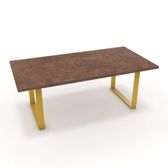 Étkezőasztal - Antara festett arany lábbal - Ferro bronz, méret: 200x100