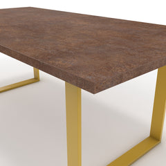 Étkezőasztal - Antara festett arany lábbal - Ferro bronz, méret: 200x100