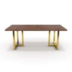 Étkezőasztal - Asara arany lábbal - Ferro bronz, méret: 200x100
