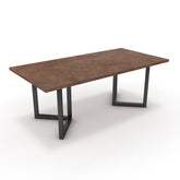 Étkezőasztal - Indra fekete lábbal - Ferro bronz, méret: 200x100