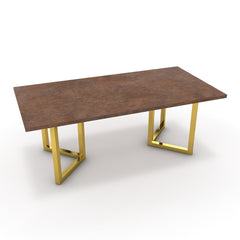 Étkezőasztal - Indra arany lábbal - Ferro bronz, méret: 200x100