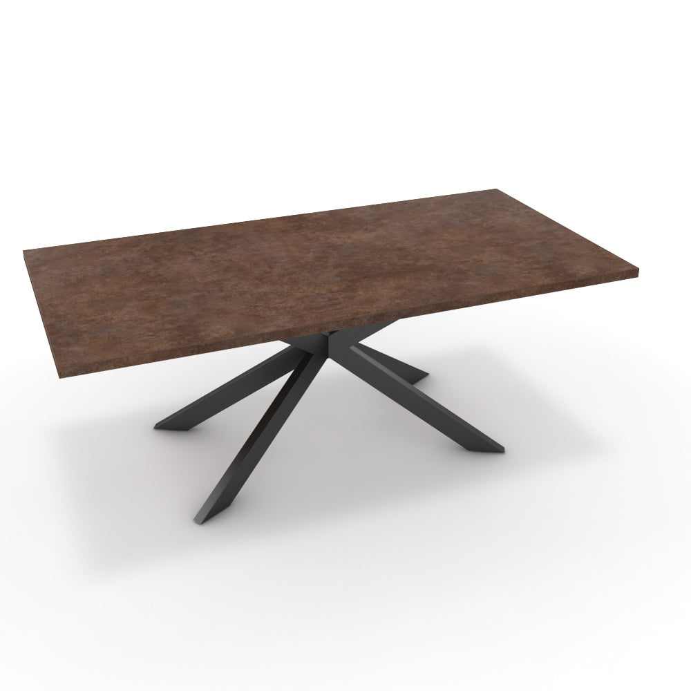 Étkezőasztal - Jama fekete lábbal - Ferro bronz, méret: 200x100