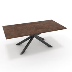 Étkezőasztal - Jama fekete lábbal - Ferro bronz, méret: 200x100