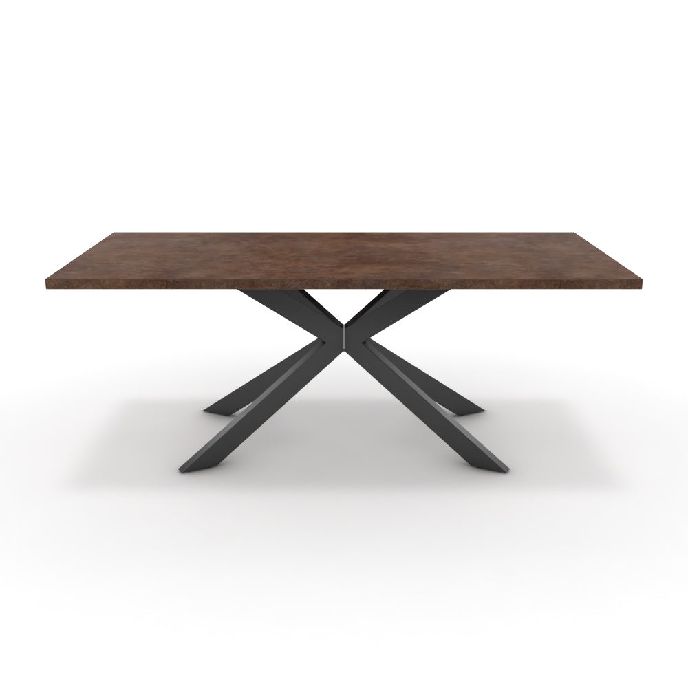 Étkezőasztal - Jama fekete lábbal - Ferro bronz, méret: 200x100