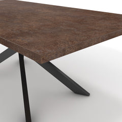 Étkezőasztal - Jama fekete lábbal - Ferro bronz, méret: 200x100