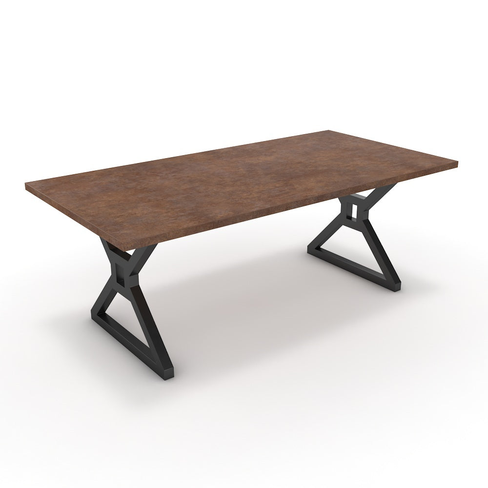 Étkezőasztal - Mandira fekete lábbal - Ferro bronz, méret: 200x100