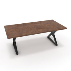 Étkezőasztal - Mandira fekete lábbal - Ferro bronz, méret: 200x100