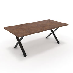 Étkezőasztal - Préma fekete lábbal - Ferro bronz, méret: 200x100