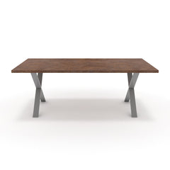 Étkezőasztal - Préma festett ezüst lábbal - Ferro bronz, méret: 200x100