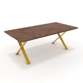 Étkezőasztal - Préma festett arany lábbal - Ferro bronz, méret: 200x100