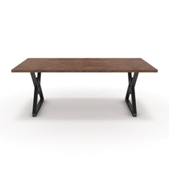 Étkezőasztal - Uttama fekete lábbal - Ferro bronz, méret: 200x100