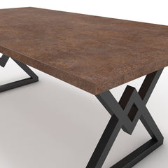 Étkezőasztal - Uttama fekete lábbal - Ferro bronz, méret: 200x100