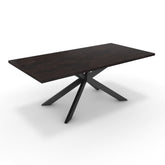 Étkezőasztal - Jama fekete lábbal - Fekete-arany metál pala, méret: 200x100