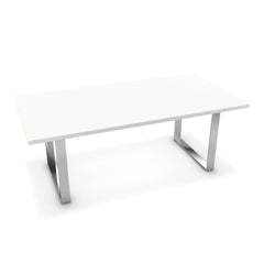 Étkezőasztal - Antara króm lábbal - Alpesi fehér, méret: 200x100