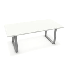 Étkezőasztal - Antara festett ezüst lábbal - Alpesi fehér, méret: 200x100