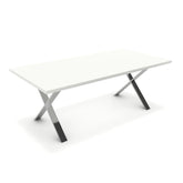 Étkezőasztal - Préma króm lábbal - Alpesi fehér, méret: 200x100