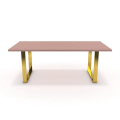 Étkezőasztal - Antara arany lábbal - Antik rózsaszín, méret: 200x100