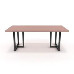 Étkezőasztal - Asara fekete lábbal - Antik rózsaszín, méret: 200x100