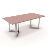 Étkezőasztal - Indra króm lábbal - Antik rózsaszín, méret: 200x100