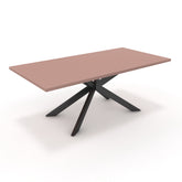 Étkezőasztal - Jama fekete lábbal - Antik rózsaszín, méret: 200x100