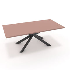 Étkezőasztal - Jama fekete lábbal - Antik rózsaszín, méret: 200x100