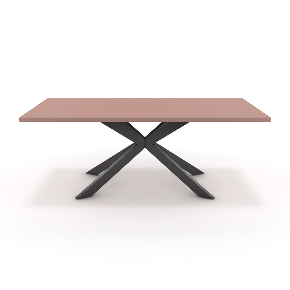 Étkezőasztal - Jama fekete lábbal - Antik rózsaszín, méret: 200x100