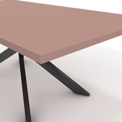 Étkezőasztal - Jama fekete lábbal - Antik rózsaszín, méret: 200x100