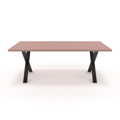 Étkezőasztal - Préma fekete lábbal - Antik rózsaszín, méret: 200x100