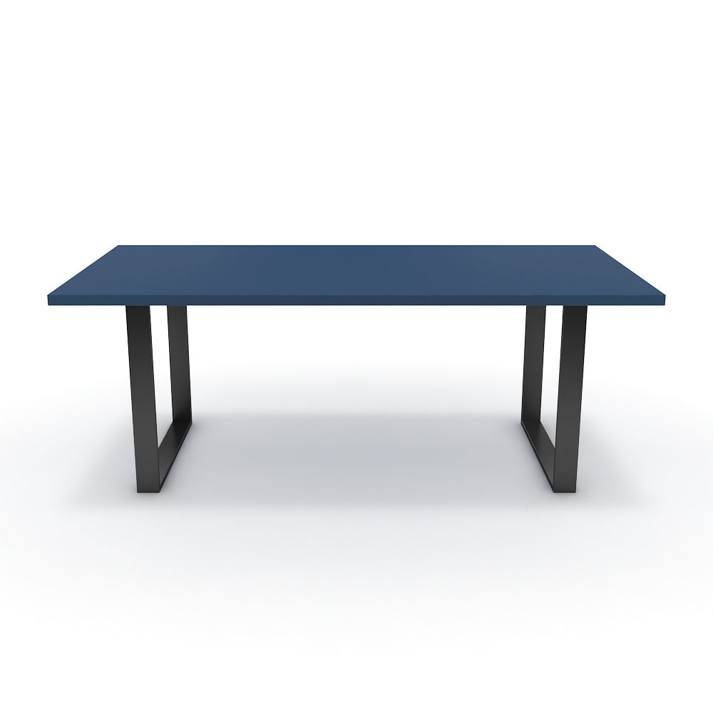 Étkezőasztal - Antara fekete lábbal - Tiroli kék, méret: 200x100