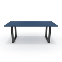 Étkezőasztal - Antara fekete lábbal - Tiroli kék, méret: 200x100