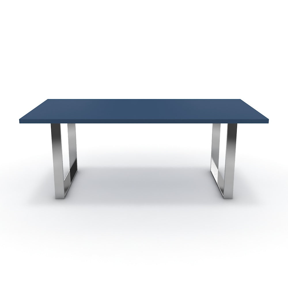 Étkezőasztal - Antara króm lábbal - Tiroli kék, méret: 200x100