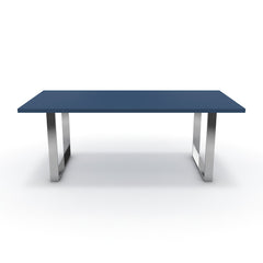 Étkezőasztal - Antara króm lábbal - Tiroli kék, méret: 200x100