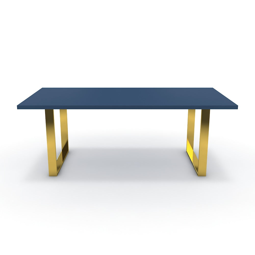 Étkezőasztal - Antara arany lábbal - Tiroli kék, méret: 200x100