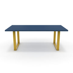 Étkezőasztal - Antara festett arany lábbal - Tiroli kék, méret: 200x100