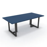 Étkezőasztal - Asara fekete lábbal - Tiroli kék, méret: 200x100