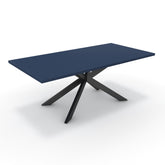 Étkezőasztal - Jama fekete lábbal - Tiroli kék, méret: 200x100