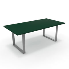 Étkezőasztal - Antara festett ezüst lábbal - Forest zöld, méret: 200x100