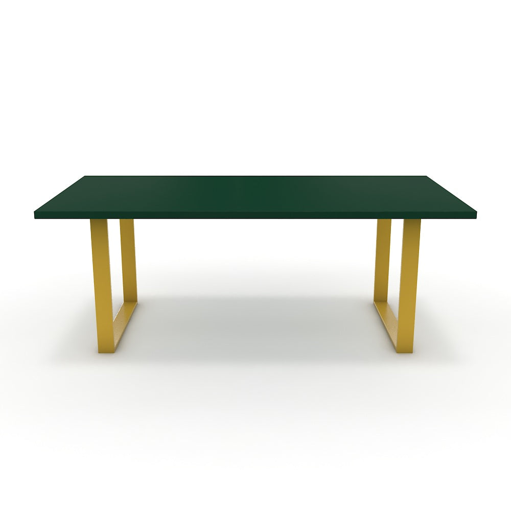 Étkezőasztal - Antara festett arany lábbal - Forest zöld, méret: 200x100
